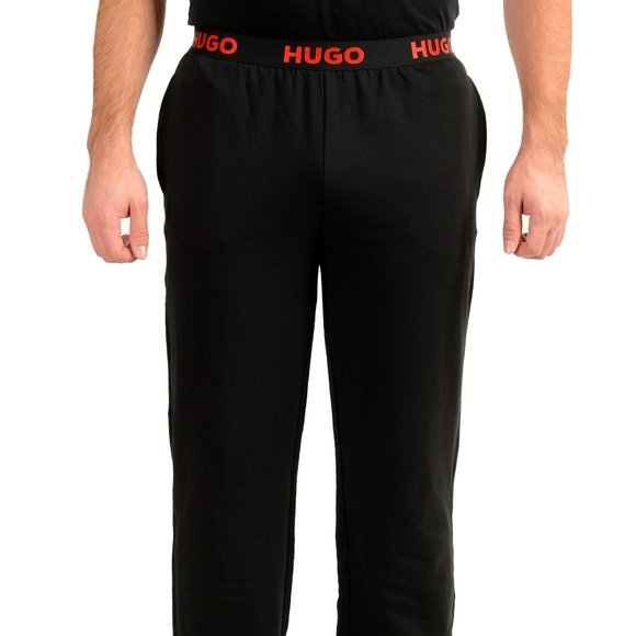 Hugo Boss Logo Bottoms Hugo Boss Men's Sporty Logo PantsBlack Logo